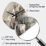 Abstract Design Shapes I - Asymmetric Metal Wall Clock