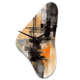 Abstract Design Shapes II - Asymmetric Metal Wall Clock