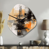 Abstract Design Shapes II - Asymmetric Metal Wall Clock