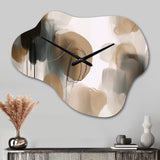 Painting Of Abstract Shapes II - Asymmetric Metal Wall Clock