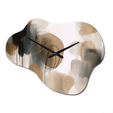 Painting Of Abstract Shapes II - Asymmetric Metal Wall Clock