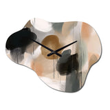 Painting Of Abstract Shapes III - Asymmetric Metal Wall Clock