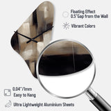 Painting Of Abstract Shapes IV - Asymmetric Metal Wall Clock