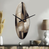 Painting Of Abstract Shapes IV - Asymmetric Metal Wall Clock