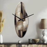 Painting Of Abstract Shapes IV - Asymmetric Metal Wall Clock