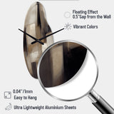 Painting Of Abstract Shapes IV - Asymmetric Metal Wall Clock