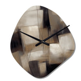 Painting Of Abstract Shapes IV - Asymmetric Metal Wall Clock
