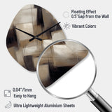 Painting Of Abstract Shapes IV - Asymmetric Metal Wall Clock