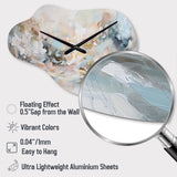 Delicate Brushstrokes Abstract Painting IV - Asymmetric Metal Wall Clock