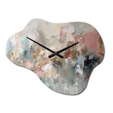 Brushstroke Abstract Painting I - Asymmetric Metal Wall Clock