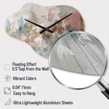 Brushstroke Abstract Painting I - Asymmetric Metal Wall Clock