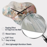 Brushstroke Abstract Painting I - Asymmetric Metal Wall Clock