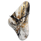 Painting Artwork With Swirls Marble II - Asymmetric Metal Wall Clock