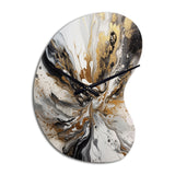 Painting Artwork With Swirls Marble II - Asymmetric Metal Wall Clock