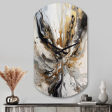 Painting Artwork With Swirls Marble II - Asymmetric Metal Wall Clock