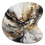 Painting Artwork With Swirls Marble II - Asymmetric Metal Wall Clock