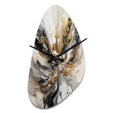 Painting Artwork With Swirls Marble II - Asymmetric Metal Wall Clock