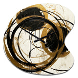 Black And Gold The Art Of Chaos II - Asymmetric Metal Wall Clock