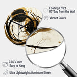 Black And Gold The Art Of Chaos II - Asymmetric Metal Wall Clock