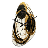 Black And Gold The Art Of Chaos II - Asymmetric Metal Wall Clock