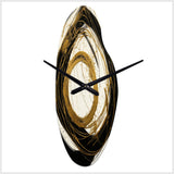 Black And Gold The Art Of Chaos III - Asymmetric Metal Wall Clock