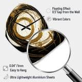 Black And Gold The Art Of Chaos III - Asymmetric Metal Wall Clock