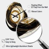 Black And Gold The Art Of Chaos III - Asymmetric Metal Wall Clock