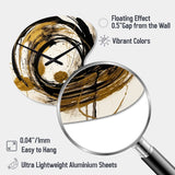 Black And Gold The Art Of Chaos IV - Asymmetric Metal Wall Clock