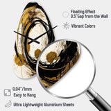 Black And Gold The Art Of Chaos IV - Asymmetric Metal Wall Clock