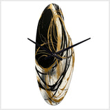 Black And Gold The Art Of Chaos V - Asymmetric Metal Wall Clock