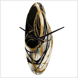 Black And Gold The Art Of Chaos V - Asymmetric Metal Wall Clock