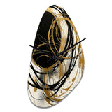 Black And Gold The Art Of Chaos V - Asymmetric Metal Wall Clock