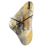 Yellow And Grey Beyond The Canvas II - Asymmetric Metal Wall Clock
