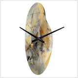 Yellow And Grey Beyond The Canvas II - Asymmetric Metal Wall Clock