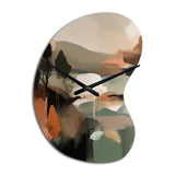 Green And Beige Transcending Reality I - Asymmetric Metal Wall Clock