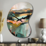 Green And Pink Transcending Reality - Asymmetric Metal Wall Clock