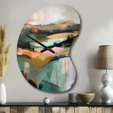 Green And Pink Transcending Reality - Asymmetric Metal Wall Clock