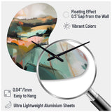 Green And Pink Transcending Reality - Asymmetric Metal Wall Clock