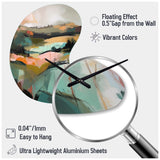 Green And Pink Transcending Reality - Asymmetric Metal Wall Clock