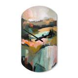 Green And Pink Transcending Reality - Asymmetric Metal Wall Clock