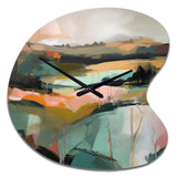 Green And Pink Transcending Reality - Asymmetric Metal Wall Clock