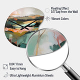 Green And Pink Transcending Reality - Asymmetric Metal Wall Clock