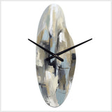 Beige And Grey Unbounded Creativity I - Asymmetric Metal Wall Clock
