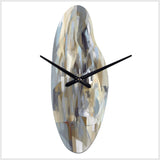 Beige And Grey Unbounded Creativity III - Asymmetric Metal Wall Clock