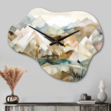 Exploring The Evolving Silver Mountains II - Asymmetric Metal Wall Clock