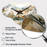 Exploring The Evolving Silver Mountains II - Asymmetric Metal Wall Clock