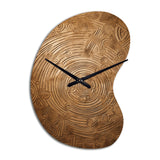 Gold Maze - Asymmetric Metal Wall Clock