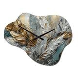 Silver And Gold Expressions Of Freedom I - Asymmetric Metal Wall Clock