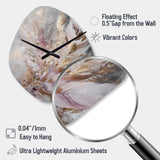 Pink Feather Boho Majesty I - Asymmetric Metal Wall Clock