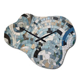 Blue And White Bohemian Medley - Asymmetric Metal Wall Clock